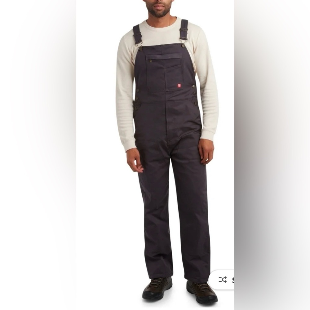 Firestone Mens Overalls - Warm Insulated Bib Overalls for Men Black Color - L